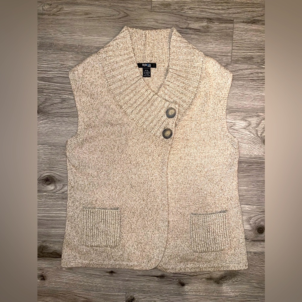 Style & Co Sweater Vest with 2 Buttons